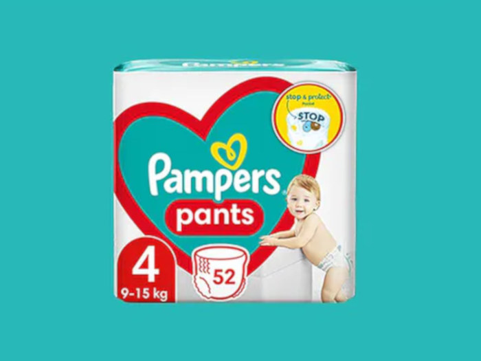 pampers żółte