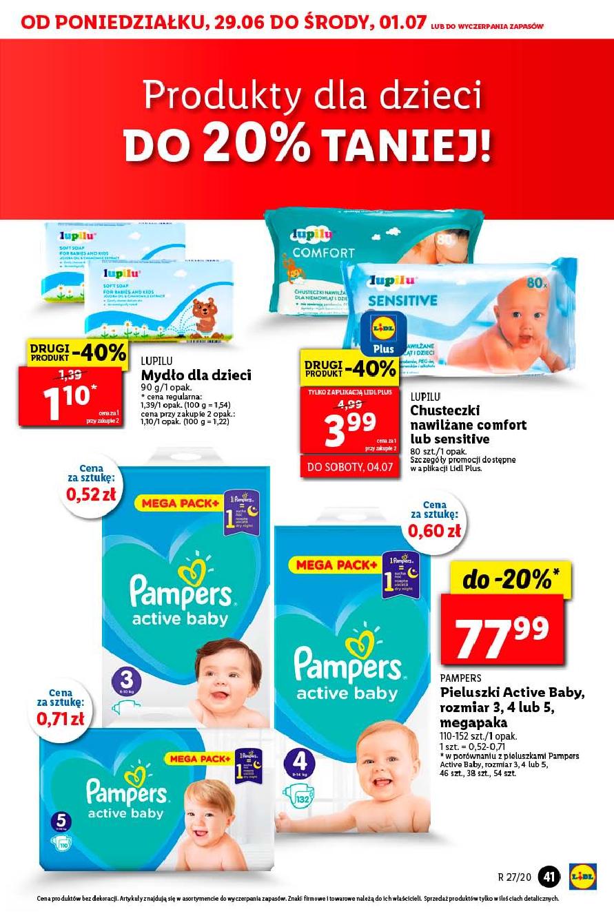 pampers sensitive chusteczki dla niemowląt 1x56 sztuk