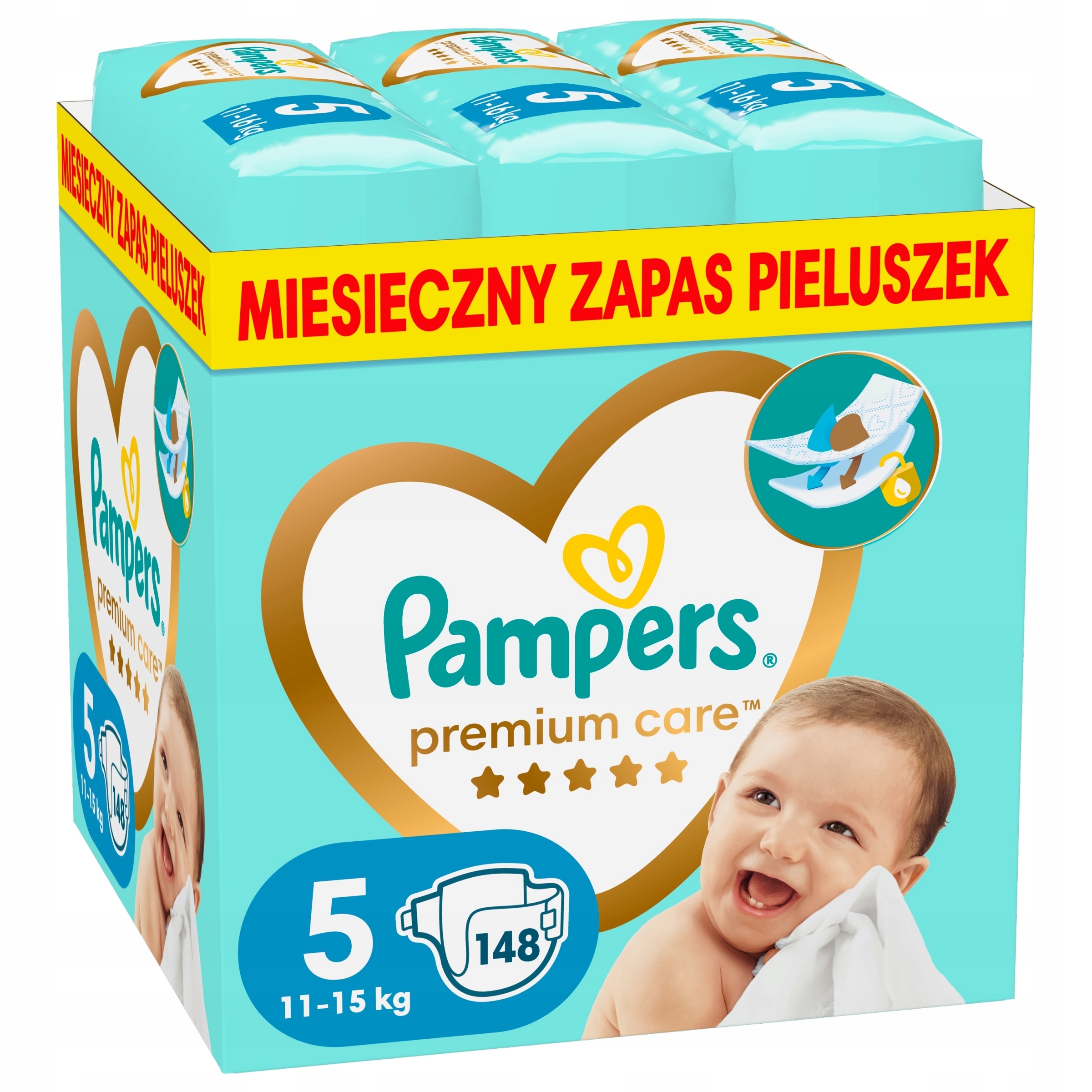 pampers premium care pieluchy jednorazowe rozmiar 3 midi 204 szt