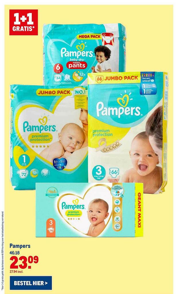 pampers 3 204 sztuk