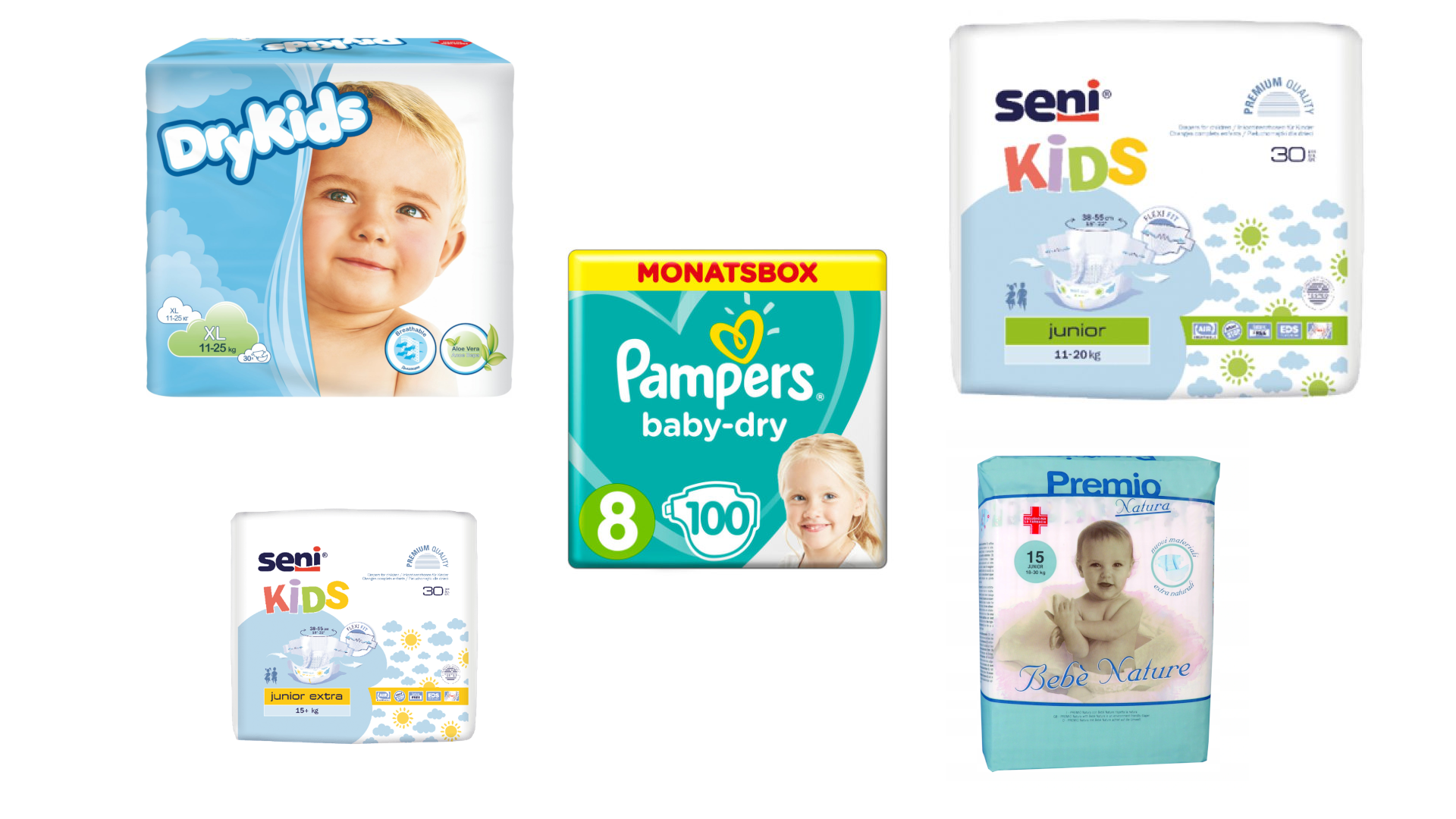 girls and baby pampers