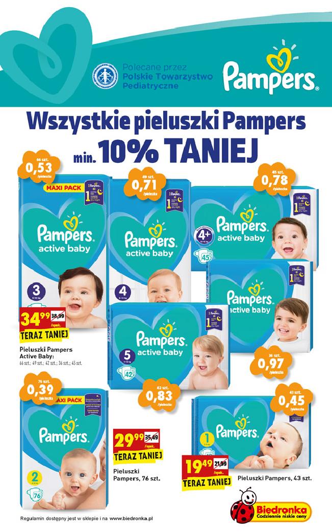 pieluchomajtki pampers 7 40 sztuk