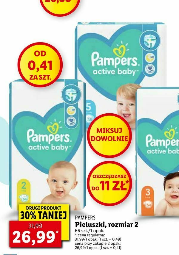 pampers 3 ile miesięcy