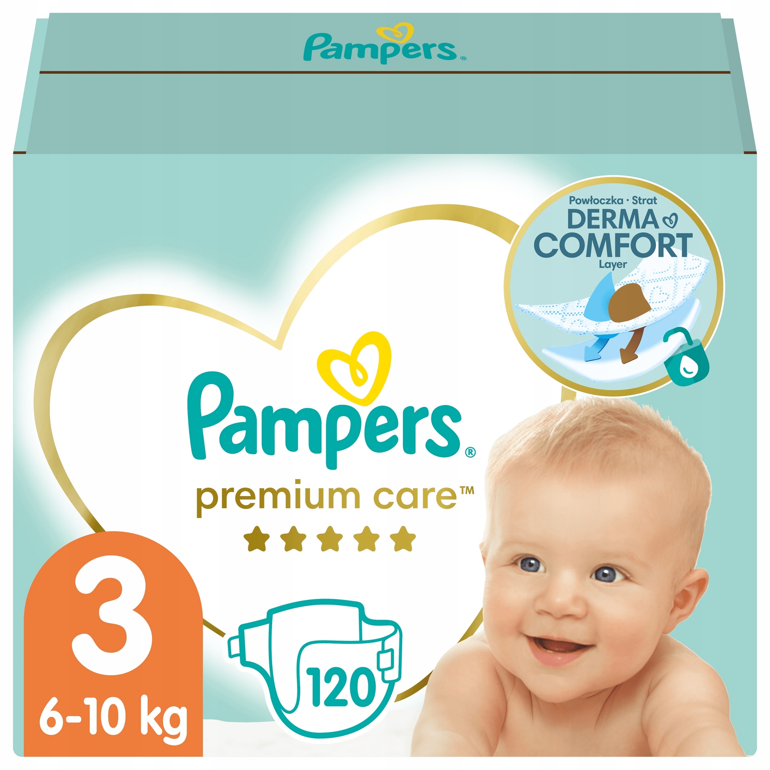 pampers pieluszki premium care 1 2-5kg 22 szt new