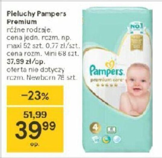 jakie sa rozmiary pieluszek pampers