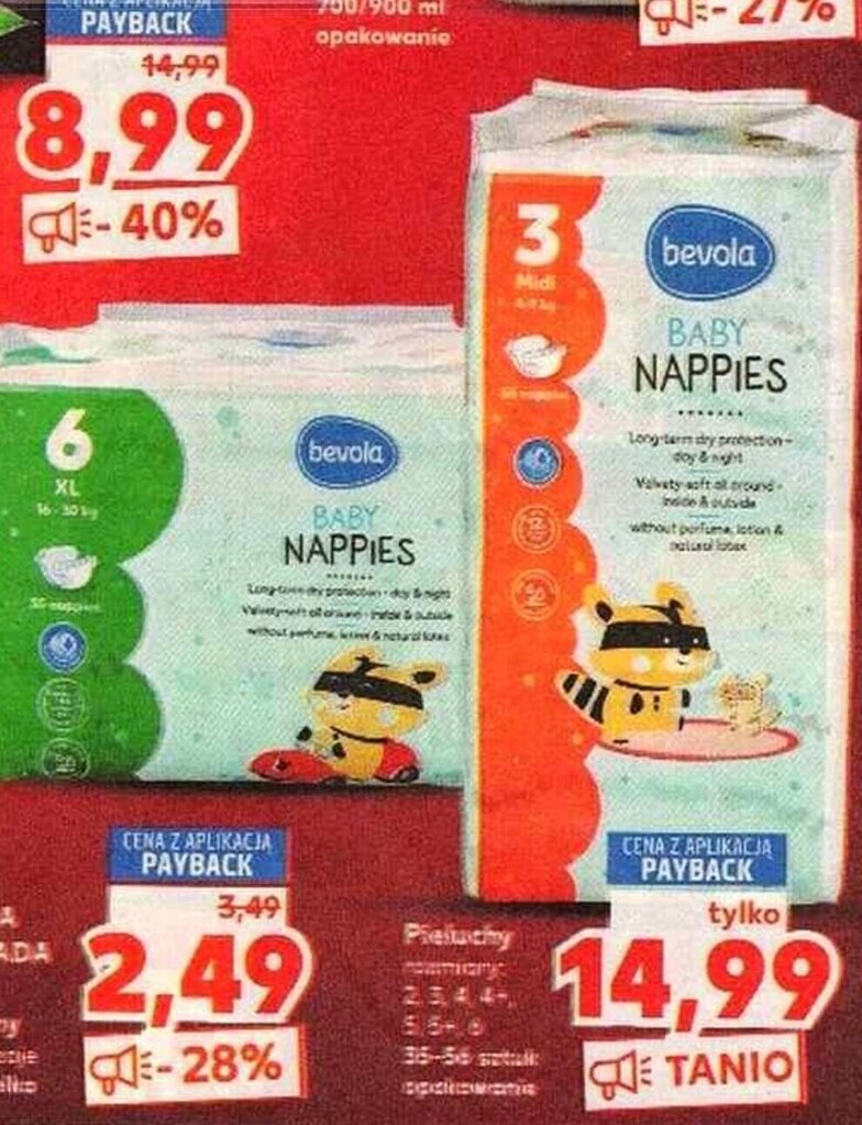 pampers rozmiar 3 cena tesco