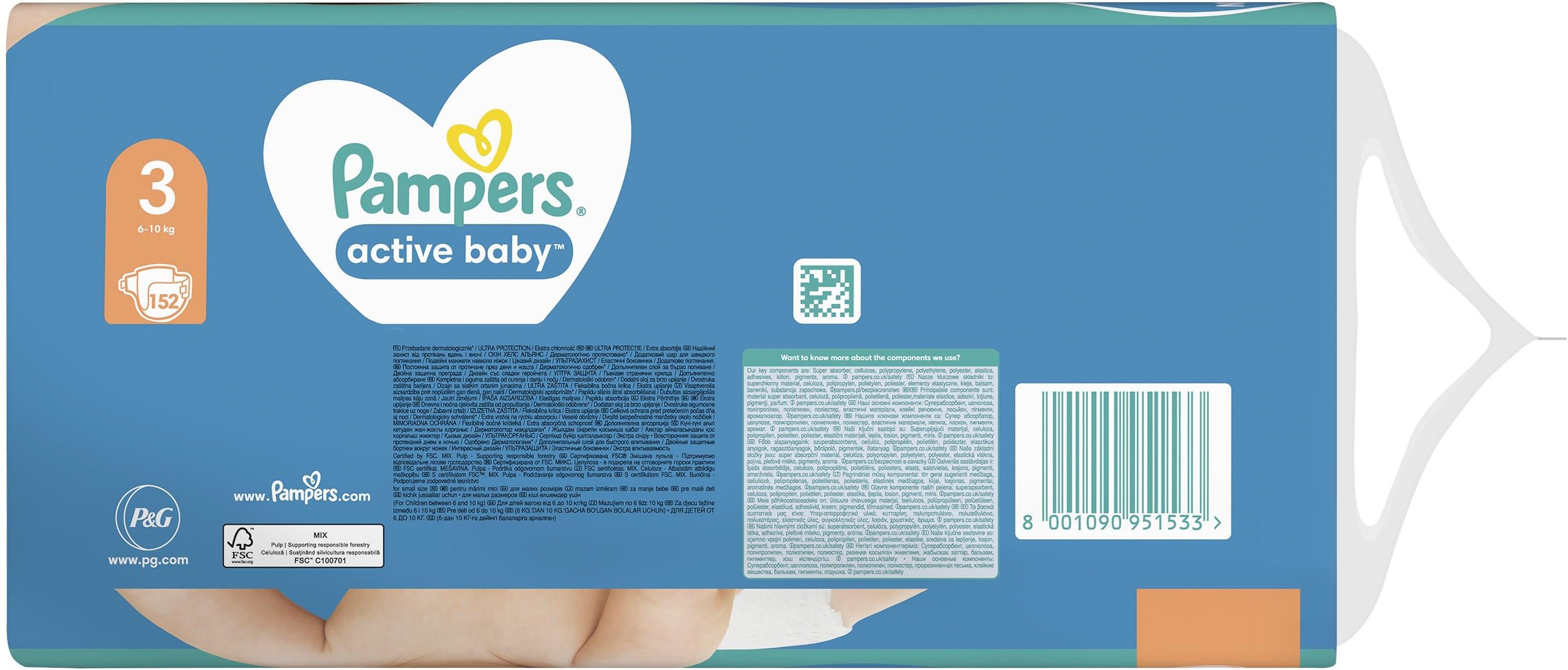 pampers active baby dry 90 szt