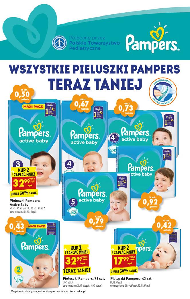 biedronka pieluszki pampers