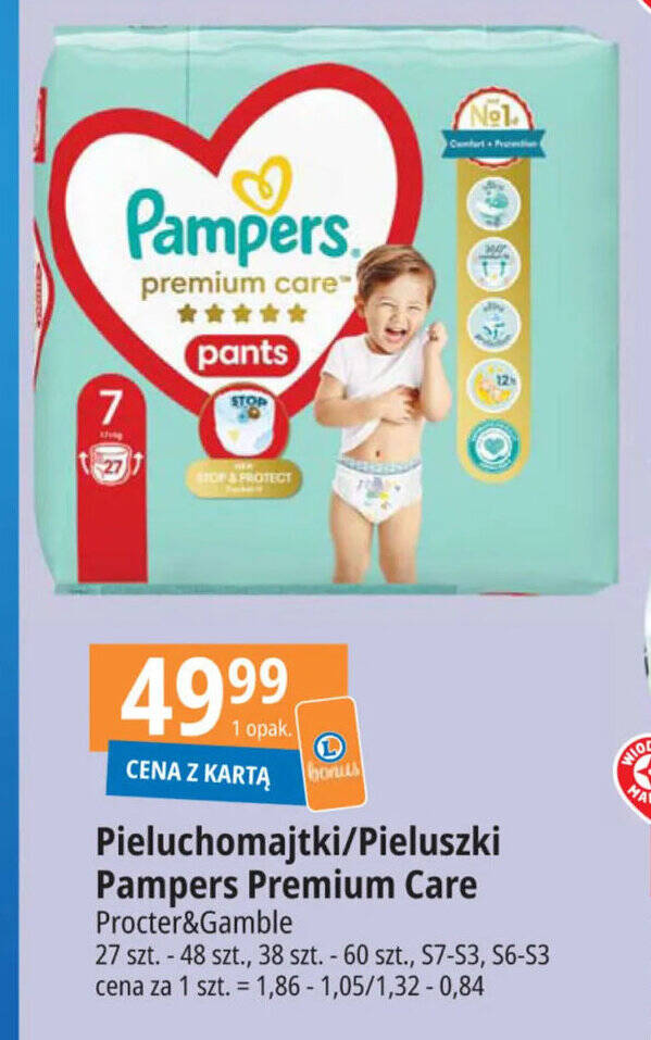 pampers care 2 male opakowanie