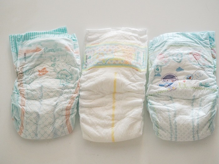 pampers on baby