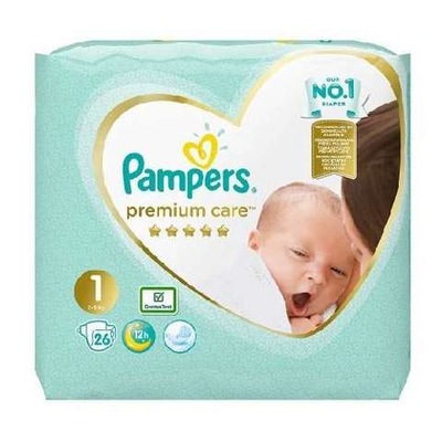 pieluchy pampers premium care 1 newborn 22szt